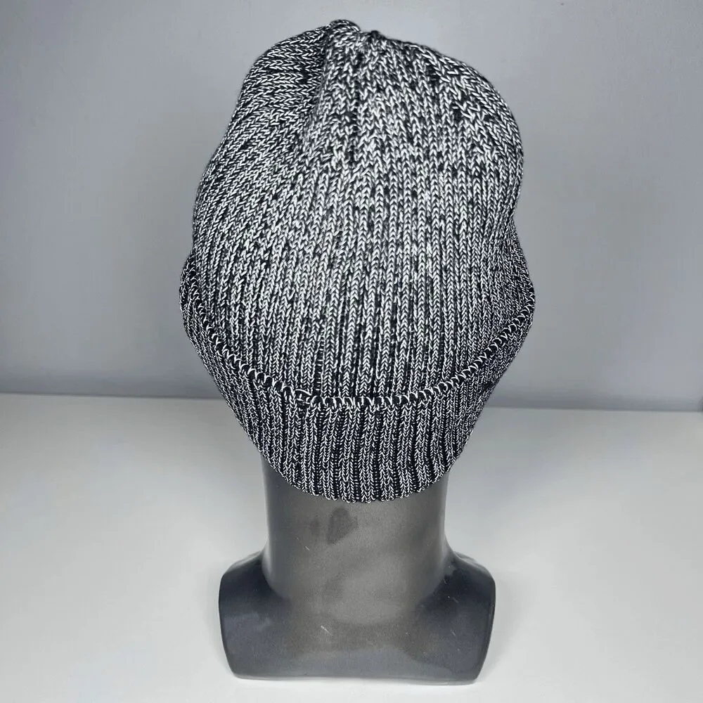 Amazon Beanie Hat One Size Black White Knit Warehouse Smile Logo